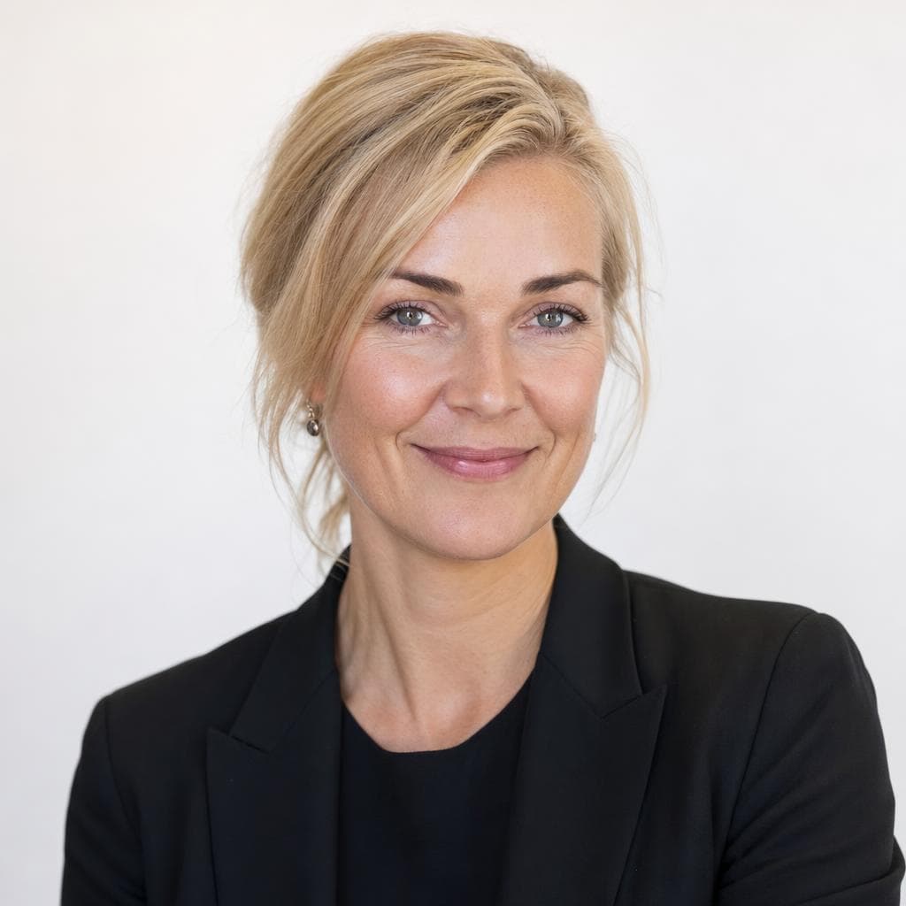 AI-gegenereerde voorbeeldprofielfoto van een HR manager
