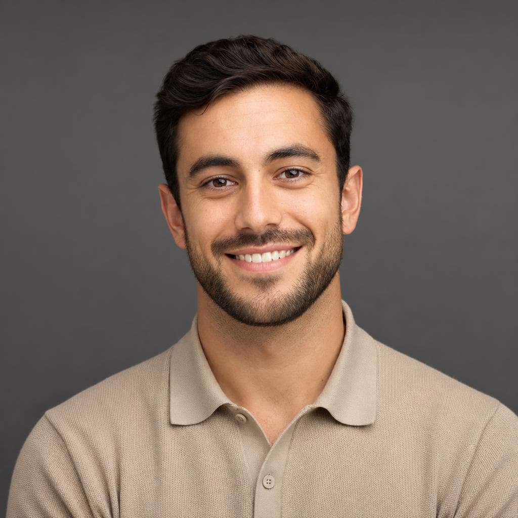 AI-gegenereerde voorbeeldprofielfoto van een tech professional